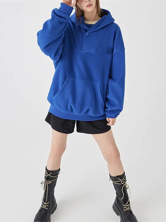 Trendy Loose Polar Fleece Pullover Tops