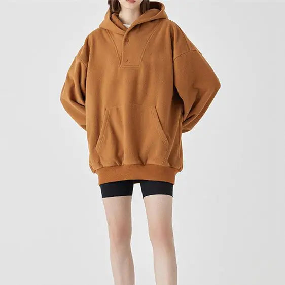 Trendy Loose Polar Fleece Pullover Tops
